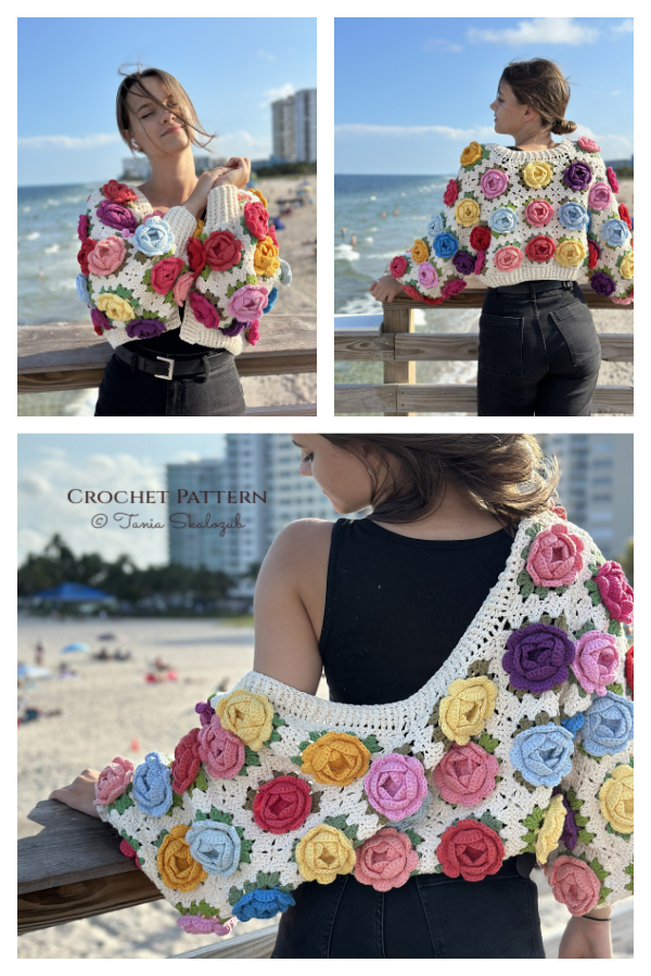 Rose Garden Jacket Crochet Pattern