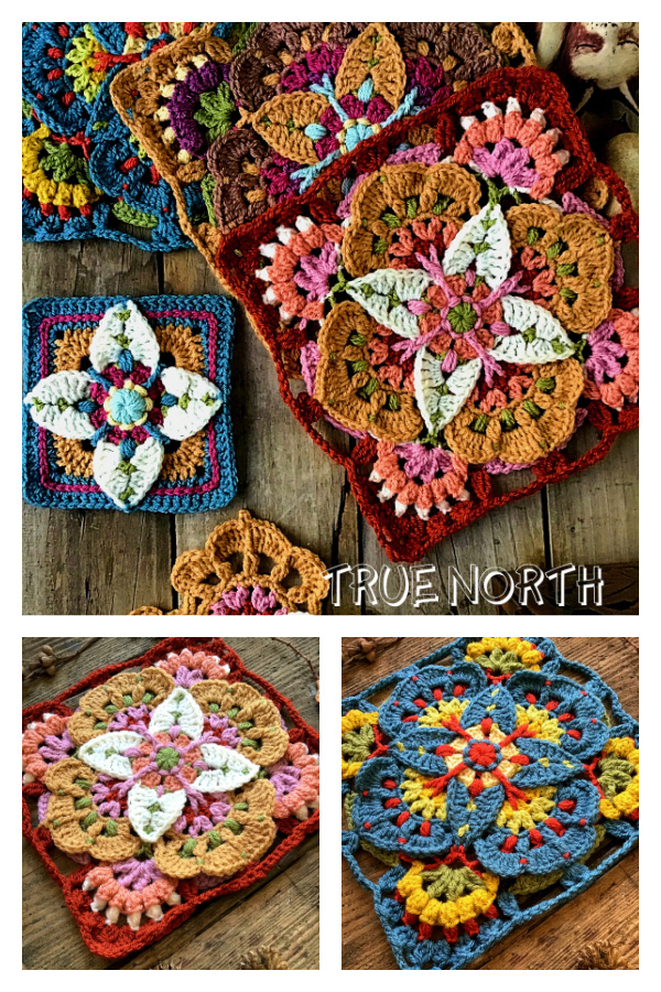 True North Afghan Block Square Crochet Pattern 