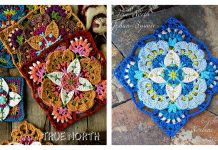 True North Afghan Block Square Crochet Pattern True North Afghan Block Square Crochet Pattern