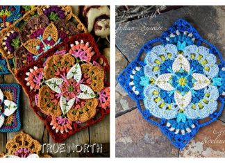 True North Afghan Block Square Crochet Pattern True North Afghan Block Square Crochet Pattern