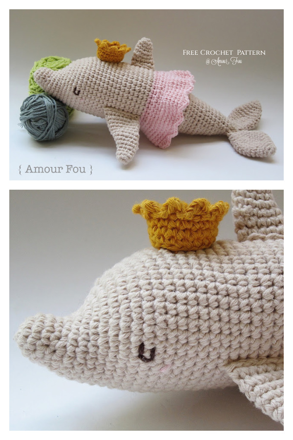 Amigurumi Princess the Dolphin Free Crochet Patternree Crochet Pattern