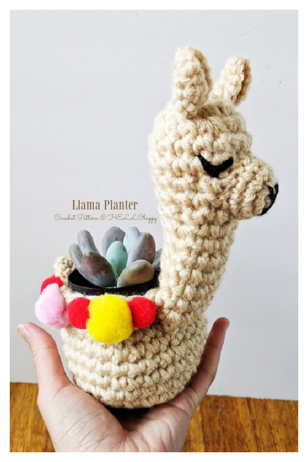 Fun Llama Planter Crochet Pattern