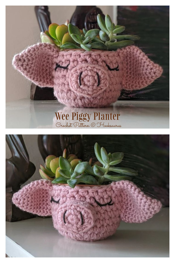 Fun Wee Piggy Planter Crochet Pattern