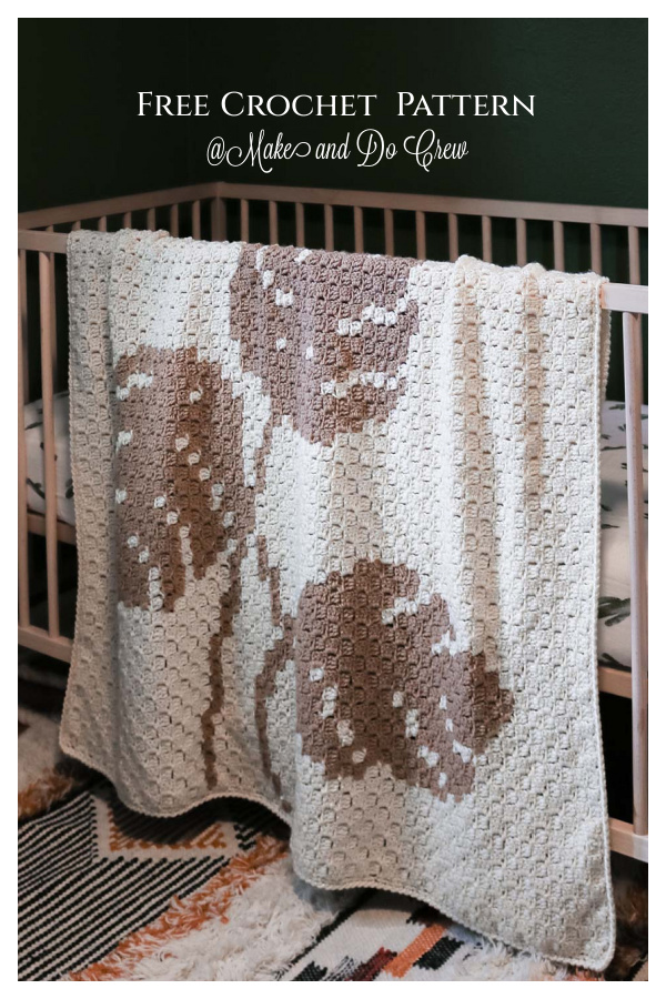 Montsera Leaf C2C Blanket Free Crochet Pattern