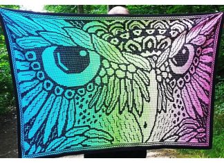 Noctua the Night Owl Throw Blanket Crochet Pattern Noctua the Night Owl Throw Blanket Crochet Pattern