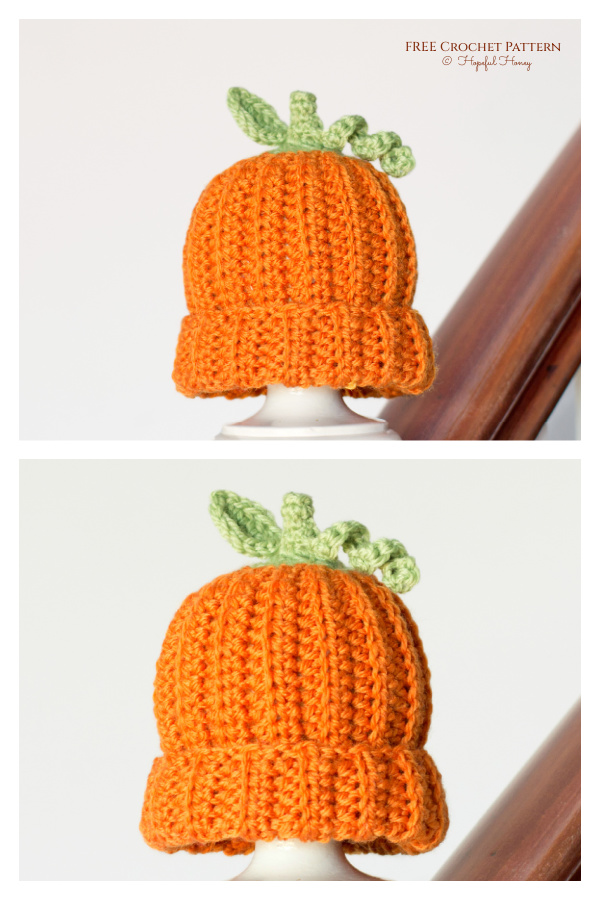 Newborn Pumpkin Hat Free Crochet Pattern 
