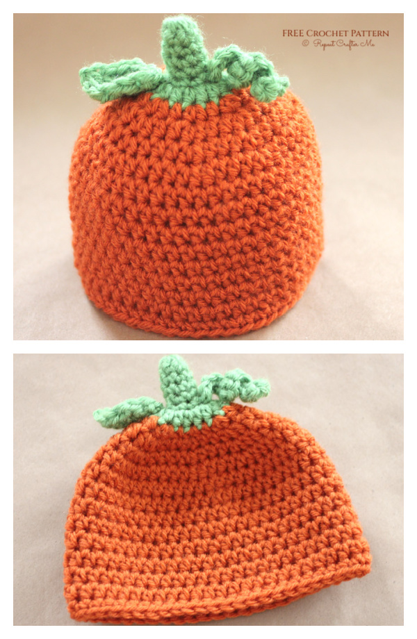 Easy Pumpkin Hat Free Crochet Pattern