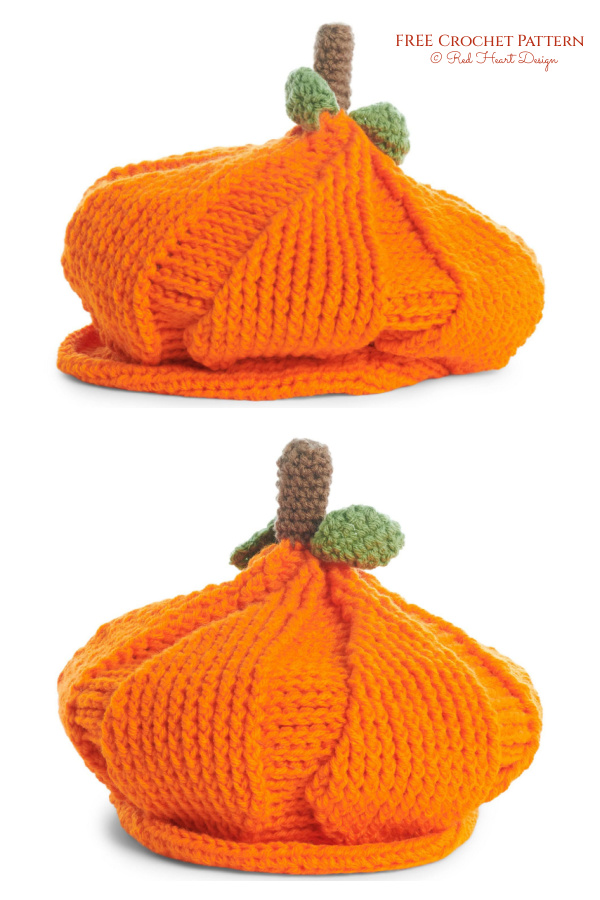 Newsboy Pumpkin Hat Free Crochet Pattern