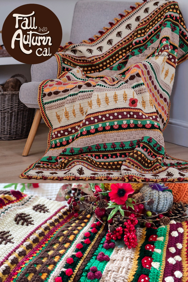 Fall into Autumn Blanket Free Crochet Pattern