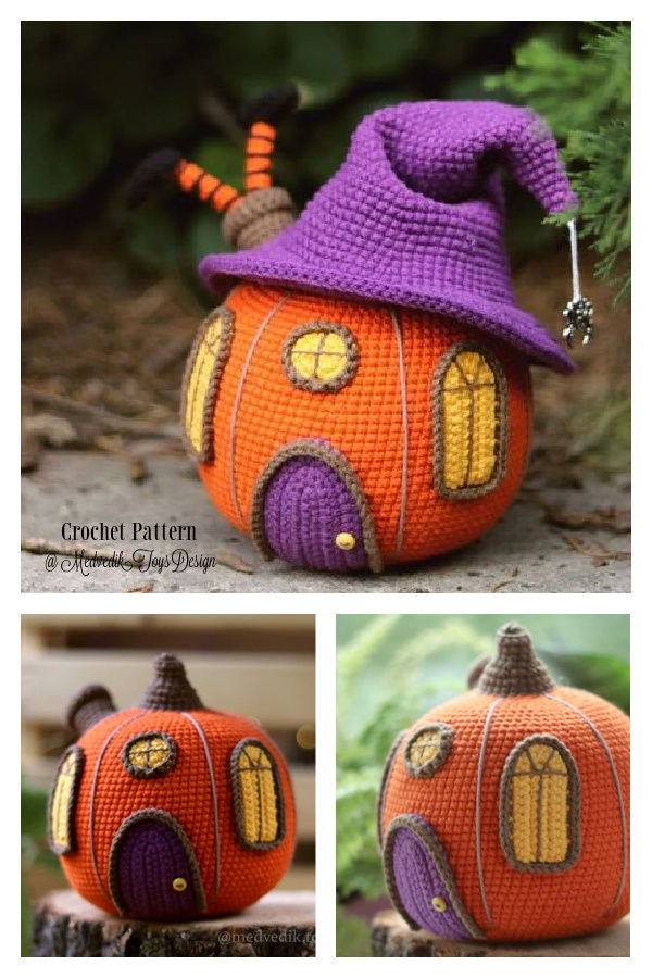 Fun Halloween Pumpkin House Crochet Pattern