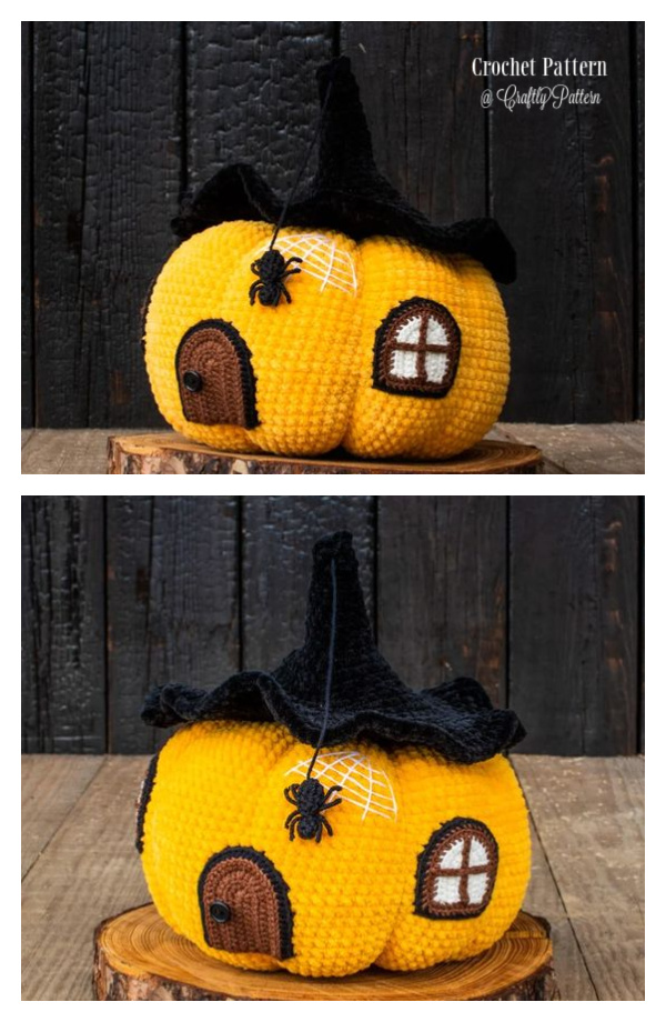 Fun Halloween House of Witch Pumpkin Crochet Pattern