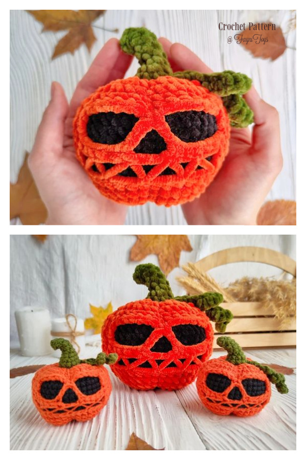 Fun Halloween  Creepy Pumpkin Crochet Pattern