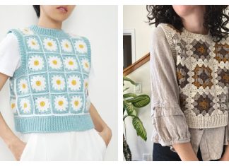 Granny Square Vest Free Crochet Patterns