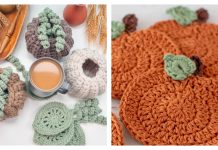 Fall Pumpkin Coaster Free Crochet Patterns