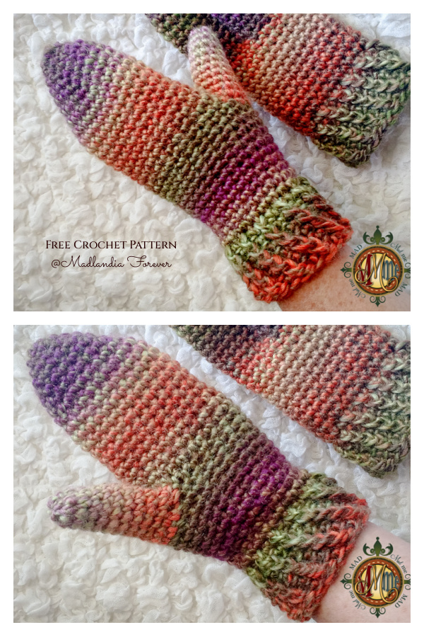 Twisted Mittens Free Crochet Pattern