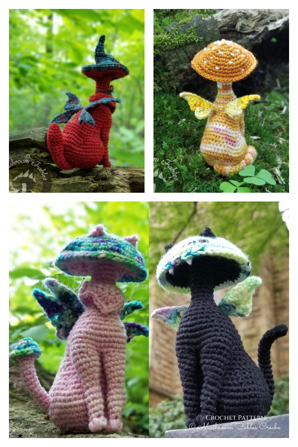 Mushroom Fantasy Cat Fairy Crochet Pattern