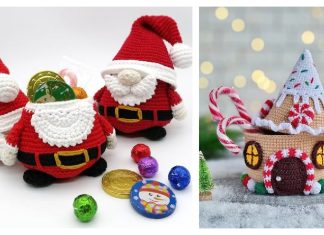 Christmas Mini Gift Box Crochet Patterns Christmas Mini Gift Baskets Crochet Pattern