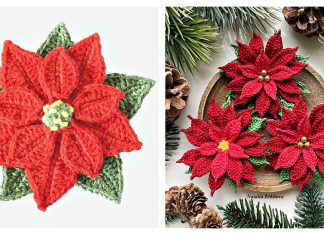 Christmas Star Poinsettia Free Crochet Patterns Christmas Star Poinsettia Free Crochet Patterns