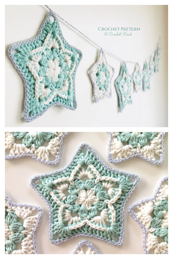 Sparkly Stars Garland Crochet Pattern