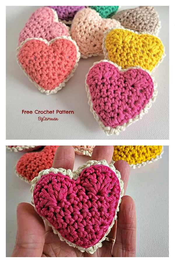 Crochet Easy Stuffed Heart Amigurumi Free Patterns