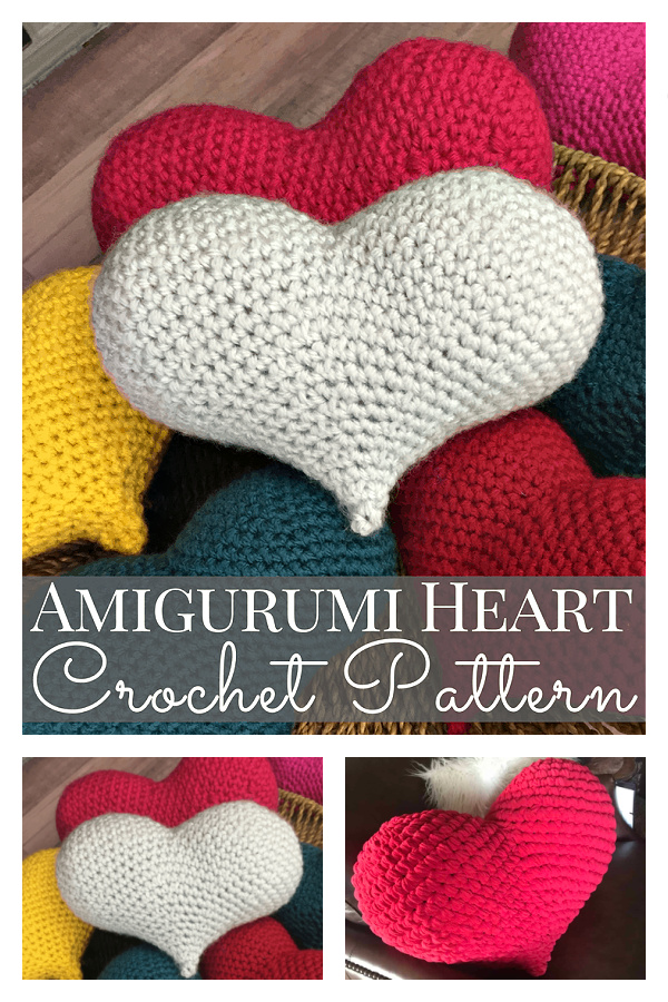 Crochet Puffy Love Heart Amigurumi Free Patterns