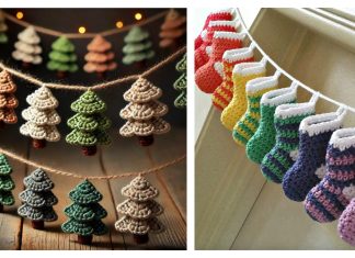 Quick Christmas Tree Garland Crochet Patterns Easy Festive Christmas Tree Garland Crochet Patterns