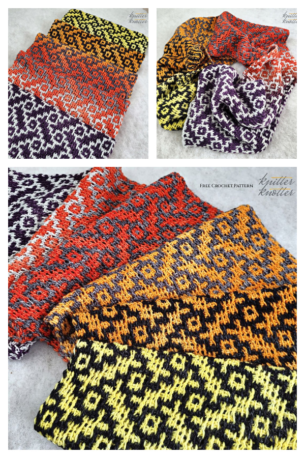 Priya Mosaic Scarf Free Crochet Pattern