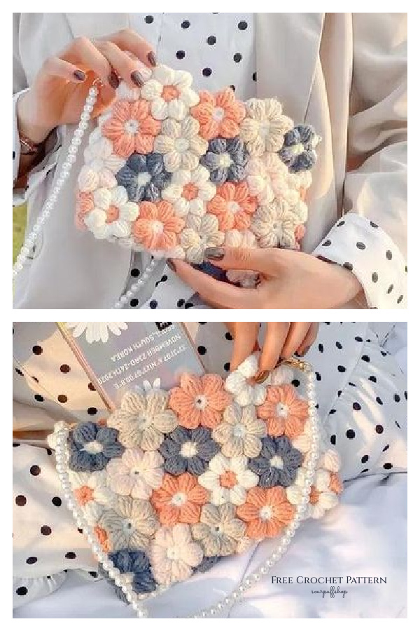 Flower Bag Free Crochet Pattern