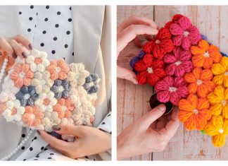 Puffy Flowers Clutch Free Crochet Patterns Puffy Flowers Clutch Free Crochet Patterns