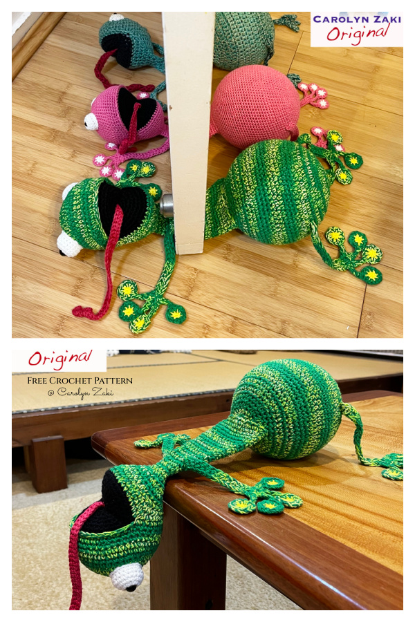 Squashed Frog Door Stopper Free Crochet Pattern