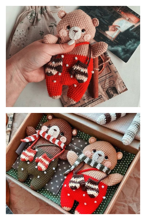 Amigurumi Bear-Gingerbread Crochet Pattern