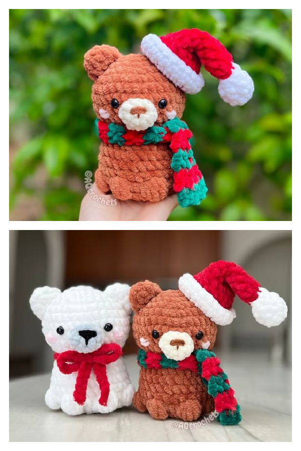Amigurumi Christmas Bears 2 in 1 Crochet Pattern