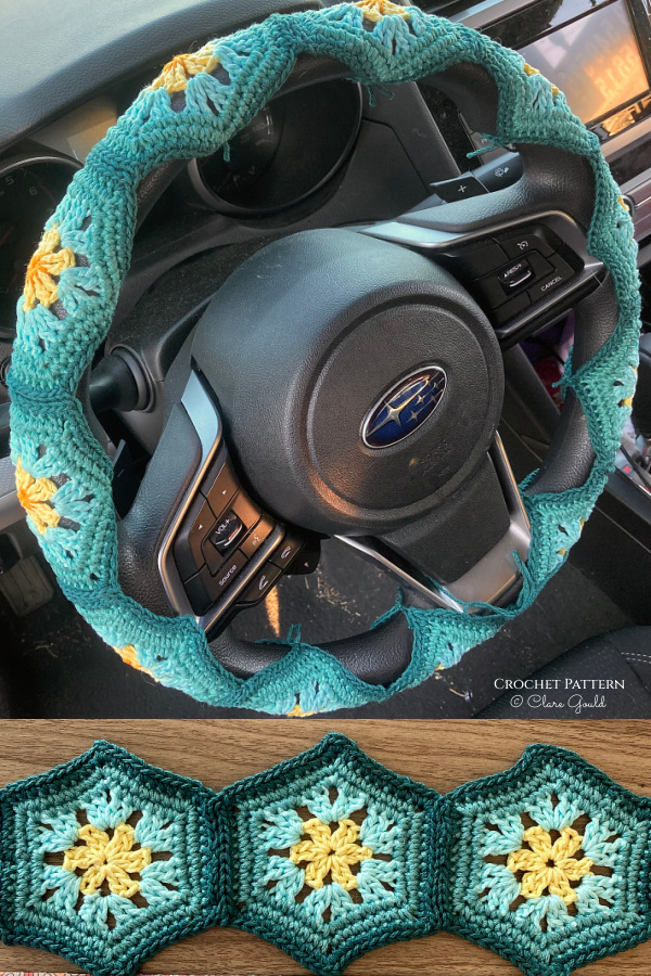 Wildflower Steering Wheel Cover Crochet Pattern