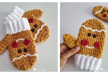 Gingerbread Man Mittens Free Crochet Pattern Gingerbread Man Mittens Free Crochet Pattern