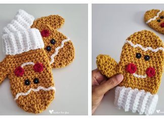 Gingerbread Man Mittens Free Crochet Pattern Gingerbread Man Mittens Free Crochet Pattern
