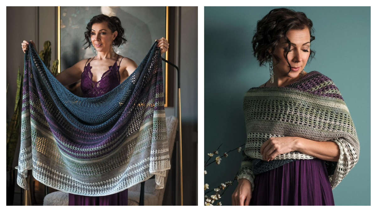 Aurora Shawl Free Crochet Pattern - DIY Magazine