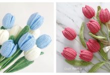 Easy Tulip Flower Crochet Patterns Easy Tulip Flower Crochet Patterns