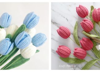 Easy Tulip Flower Crochet Patterns Easy Tulip Flower Crochet Patterns