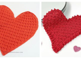 Heart Shaped Dishcloth Free Crochet Patterns Heart Shaped Dishcloth Crochet Patterns