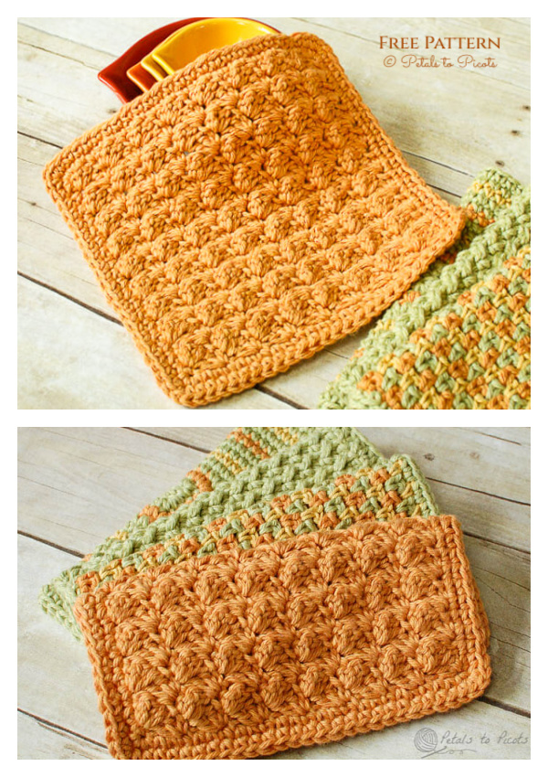 Textured Dishcloth Free Crochet Patterns