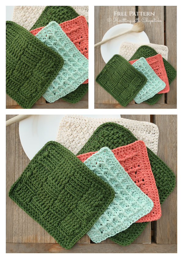 Classic Dishcloth Set Free Crochet Patterns