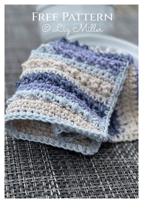 Textured Farmhouse Style Dishcloth Free Crochet Pattern