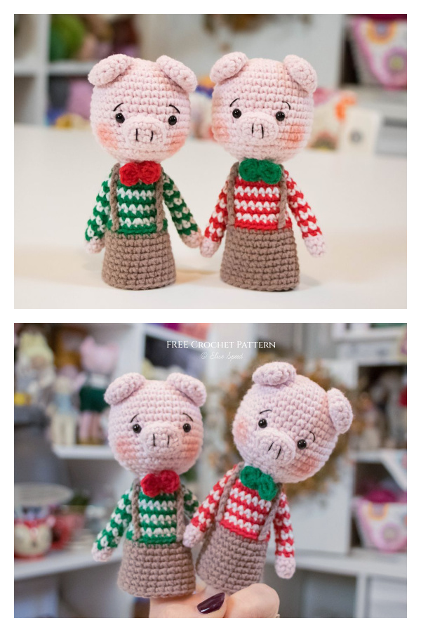 Amigurumi Pigs Finger Puppets Free Crochet Pattern