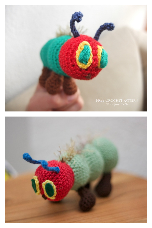 Fun Caterpillar Finger Puppet Free Crochet Pattern