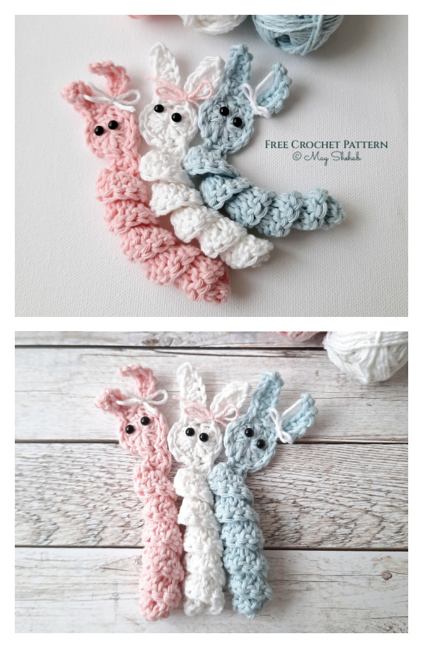 Easter Bunny Worry Worm Free Crochet Pattern