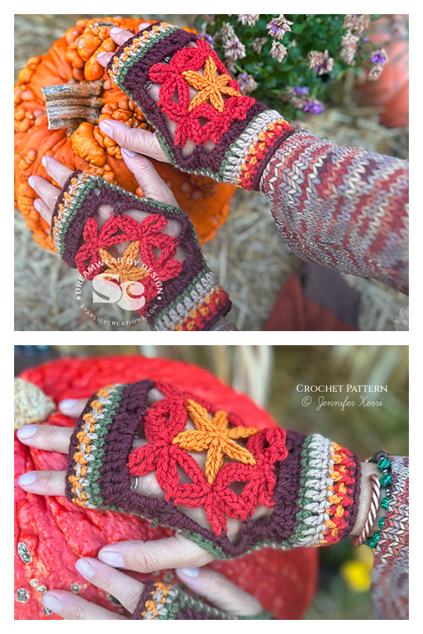 Flower of Life Gloves  Crochet Pattern