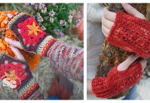 Spring Flower Fingerless Gloves Crochet Patterns Spring Flower Fingerless Gloves Crochet Patterns