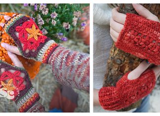 Spring Flower Fingerless Gloves Crochet Patterns Spring Flower Fingerless Gloves Crochet Patterns