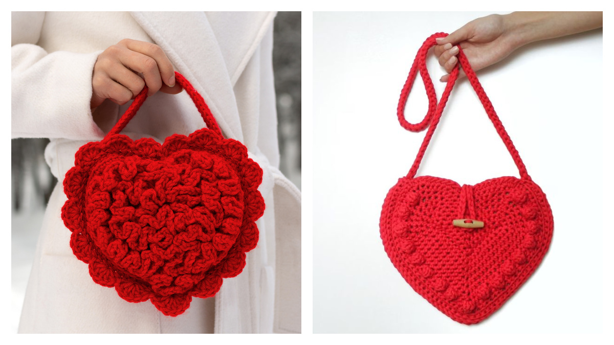 Valentine Heart Bag Crochet Patterns - DIY Magazine