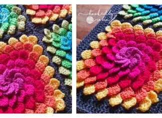 3D Petal Granny Square Crochet Pattern 3D Petal Granny Square Crochet Pattern